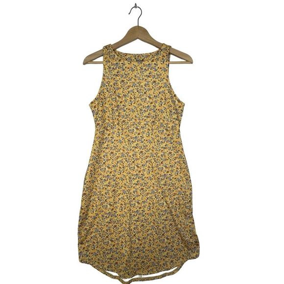 PRANA EMERALD LAKE DRESS Yellow Floral Print Size Medium - Picture 10 of 16